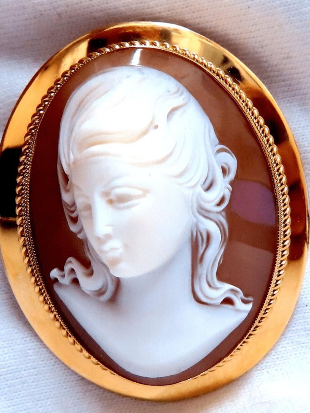14kt Gold Cameo Gold Pin 1969*